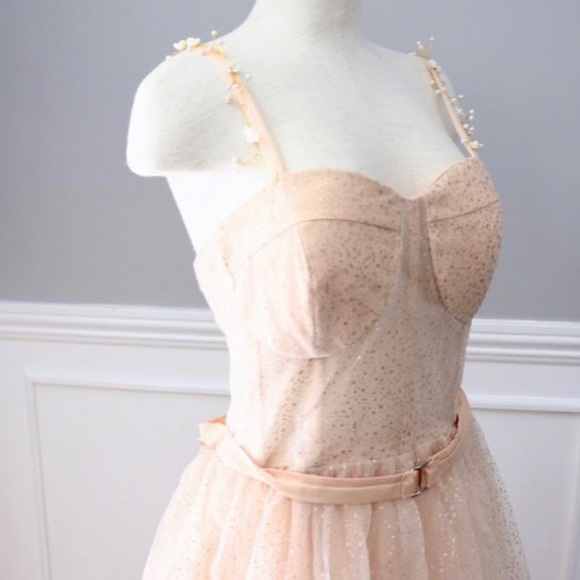 Light pink tea length dress size 8. - Picture 3 of 6